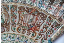 Hunting, fan imitating the 18th century