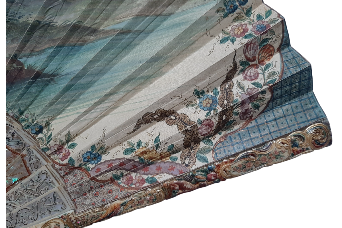 Hunting, fan imitating the 18th century