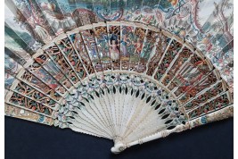 Hunting, fan imitating the 18th century