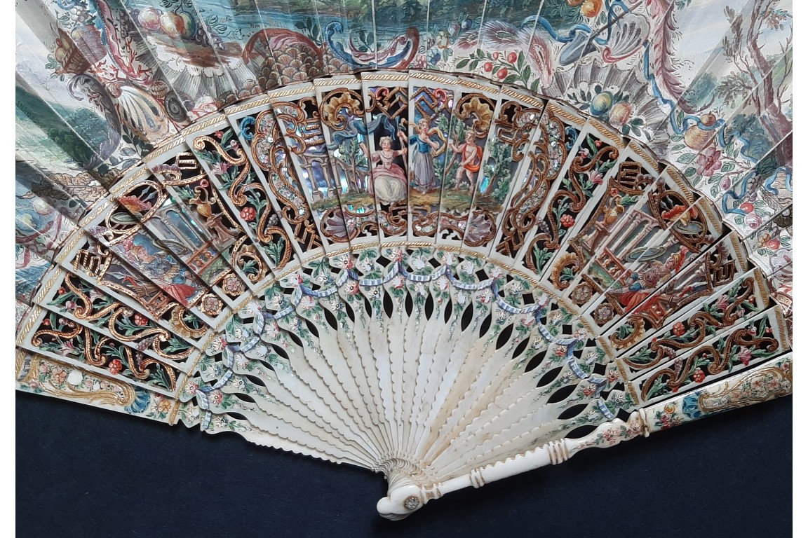 La chasse, éventail pastichant le XVIIIe siècle