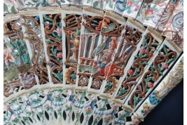 Hunting, fan imitating the 18th century