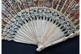 Hunting, fan imitating the 18th century