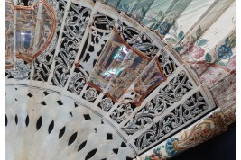 Hunting, fan imitating the 18th century