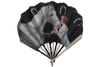 La jument et sa cavalière, éventail de 1917