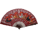 Roosters, fan circa 1890-1910