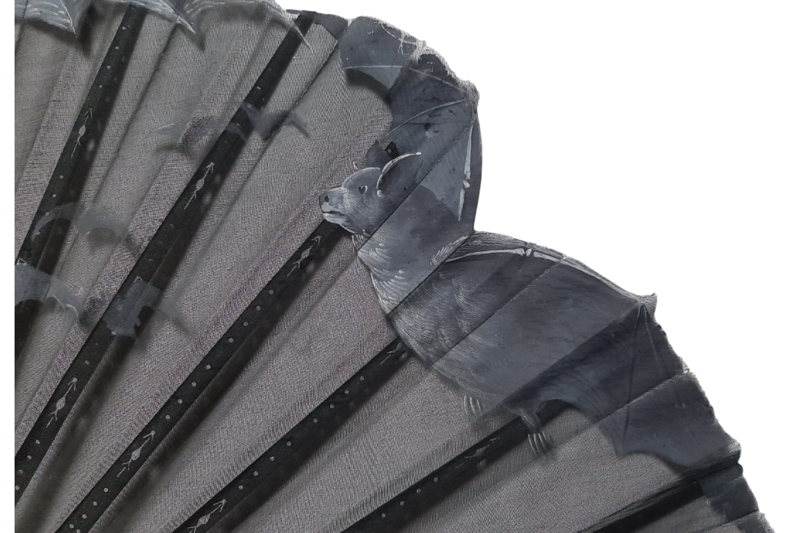 Bats, fan circa 1880-90
