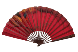 Golden pheasant by Ronot-Tutin, fan circa 1890-1900