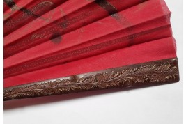 Golden pheasant by Ronot-Tutin, fan circa 1890-1900