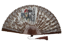 Elegant carriage, late 19th century fan