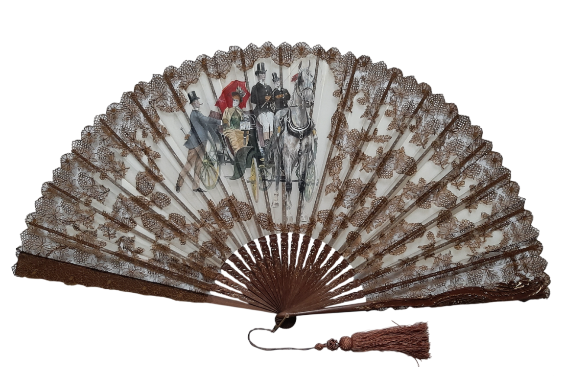 Elegant carriage, late 19th century fan