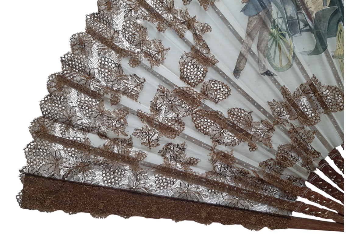 Elegant carriage, late 19th century fan