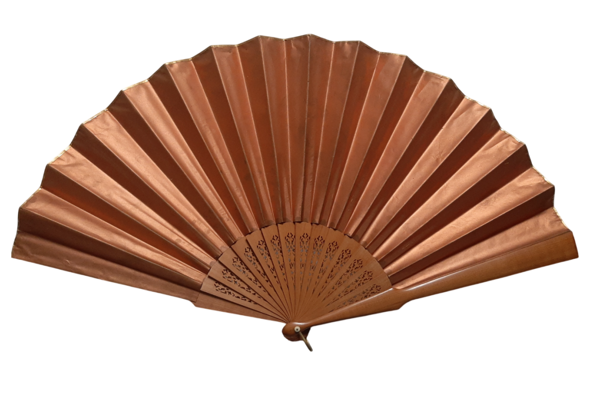 Oiseaux et insectes, éventail fin XIXe siècle