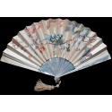 Small chickadees, late 19th century fan