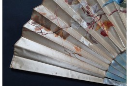 Small chickadees, late 19th century fan