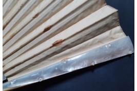 Petites mésanges, éventail fin XIXe siècle