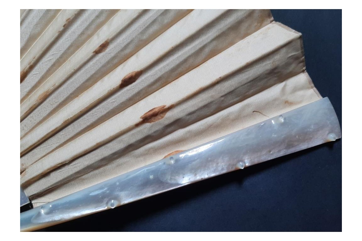 Petites mésanges, éventail fin XIXe siècle