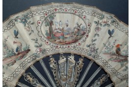 Beaux oiseaux, éventail vers 1775