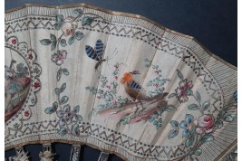 Beaux oiseaux, éventail vers 1775