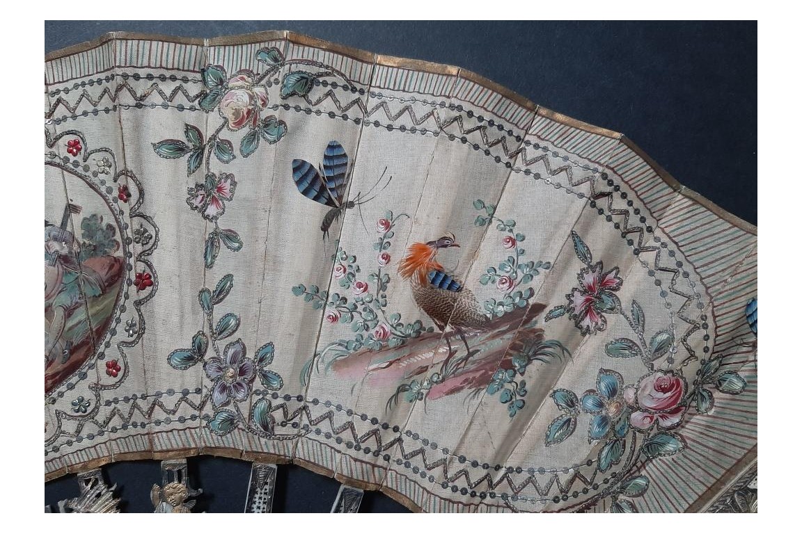 Beaux oiseaux, éventail vers 1775