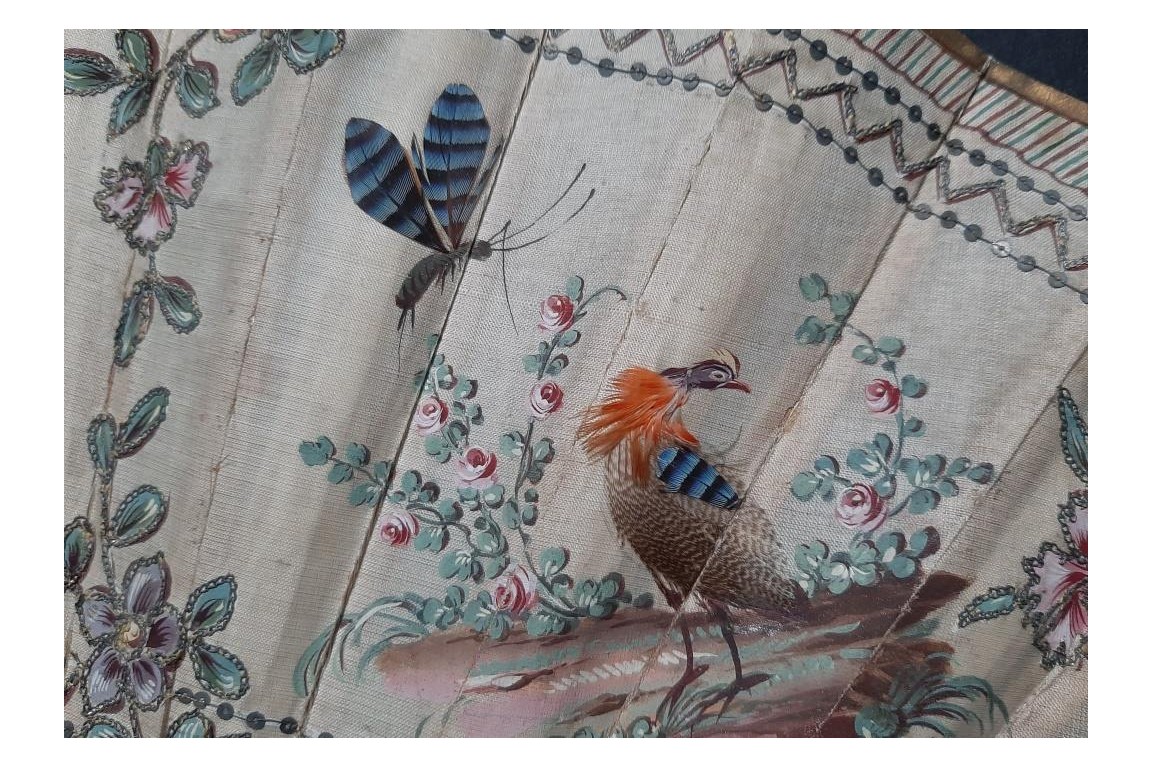 Beaux oiseaux, éventail vers 1775