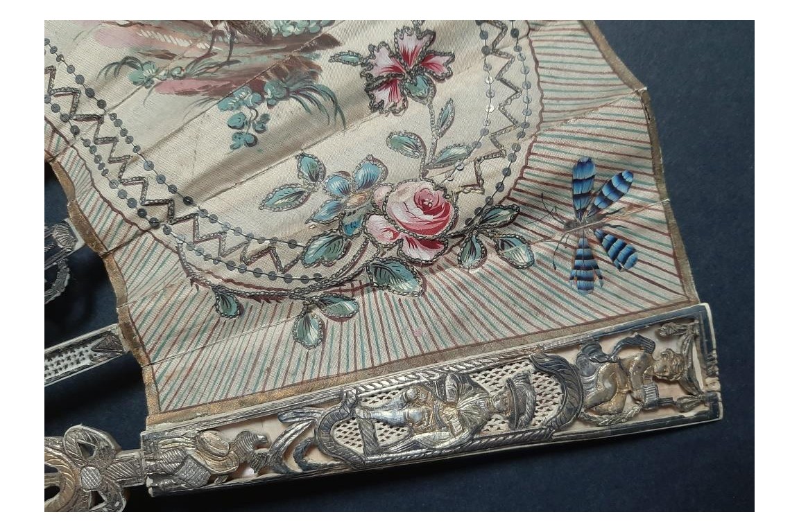 Beaux oiseaux, éventail vers 1775