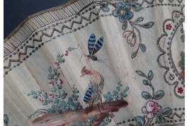 Beaux oiseaux, éventail vers 1775