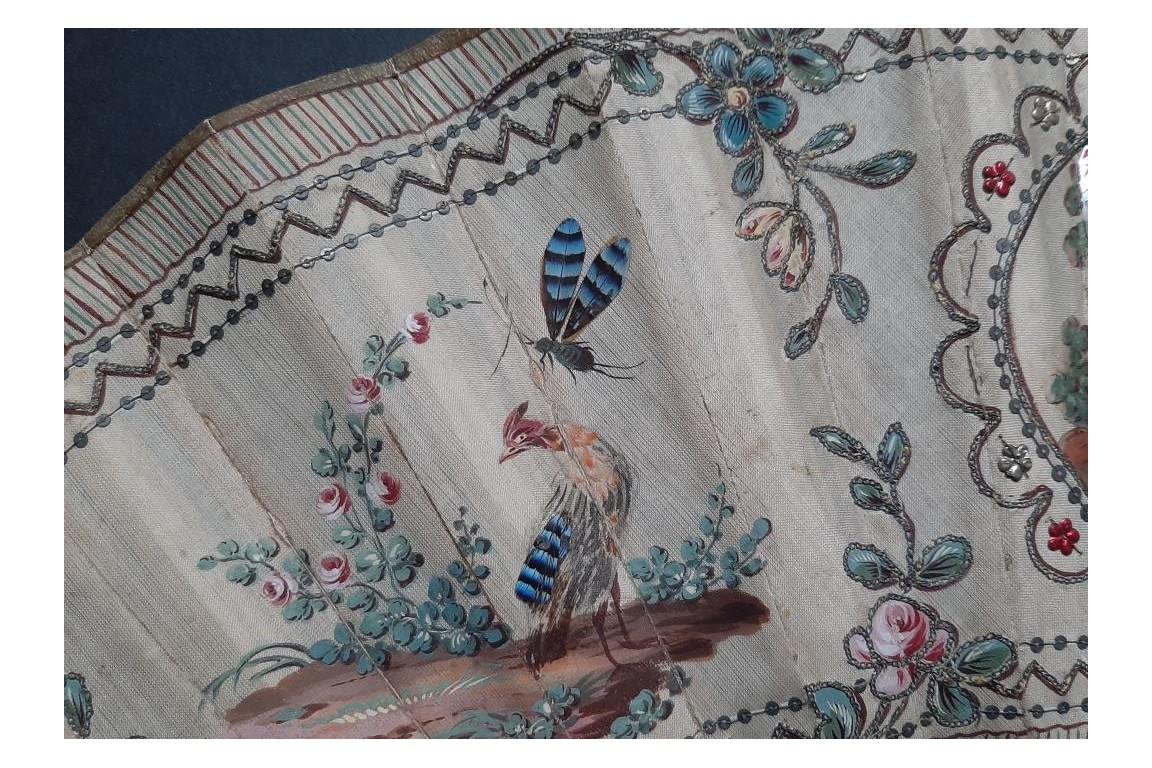Nice birds, fan circa 1775
