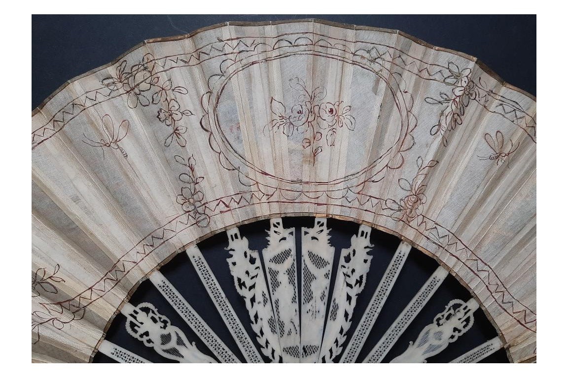 Beaux oiseaux, éventail vers 1775