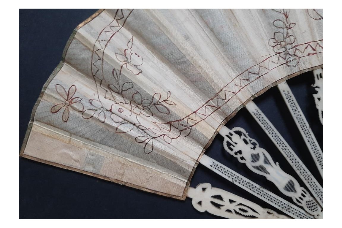 Beaux oiseaux, éventail vers 1775