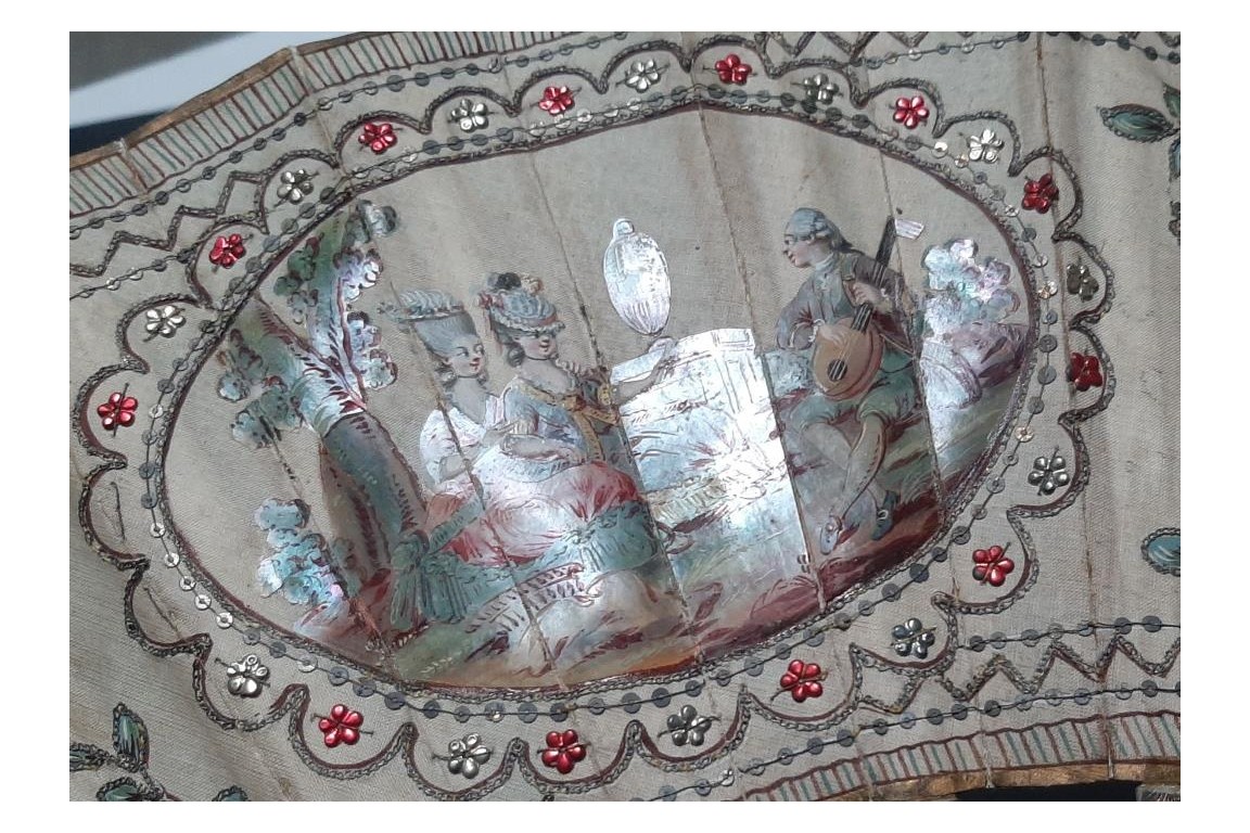 Beaux oiseaux, éventail vers 1775