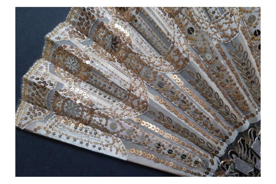 Papillons de lumière, éventail de Creuzy vers 1900