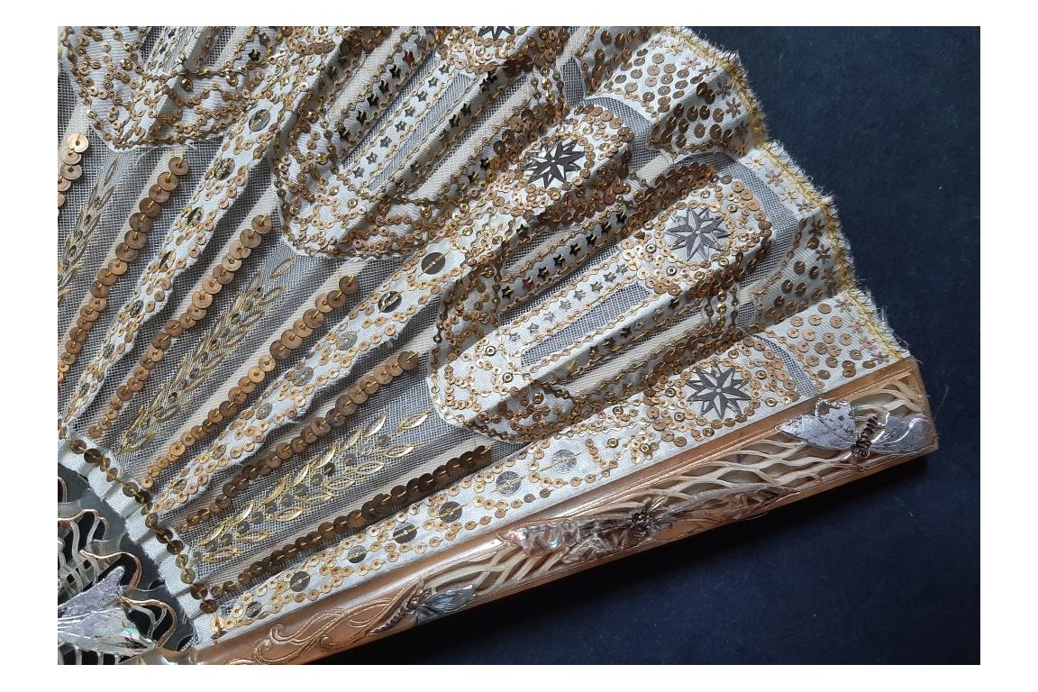 Papillons de lumière, éventail de Creuzy vers 1900