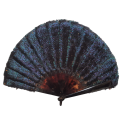 Lophophore, éventail en plumes vers 1900