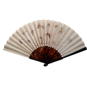 Papillons et cigales, éventail chinois XIXe siècle