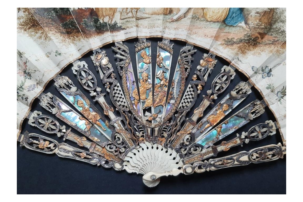 Bergerade, éventail vers 1760