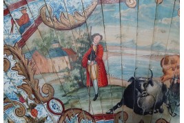 Cows and goat, early 18th century fan