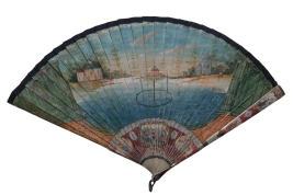 Cows and goat, early 18th century fan