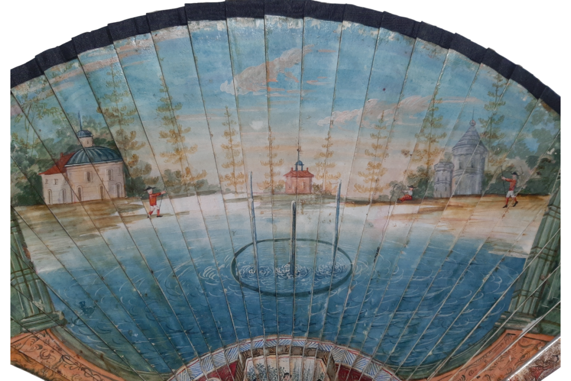 Cows and goat, early 18th century fan