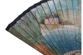 Cows and goat, early 18th century fan