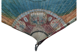 Cows and goat, early 18th century fan
