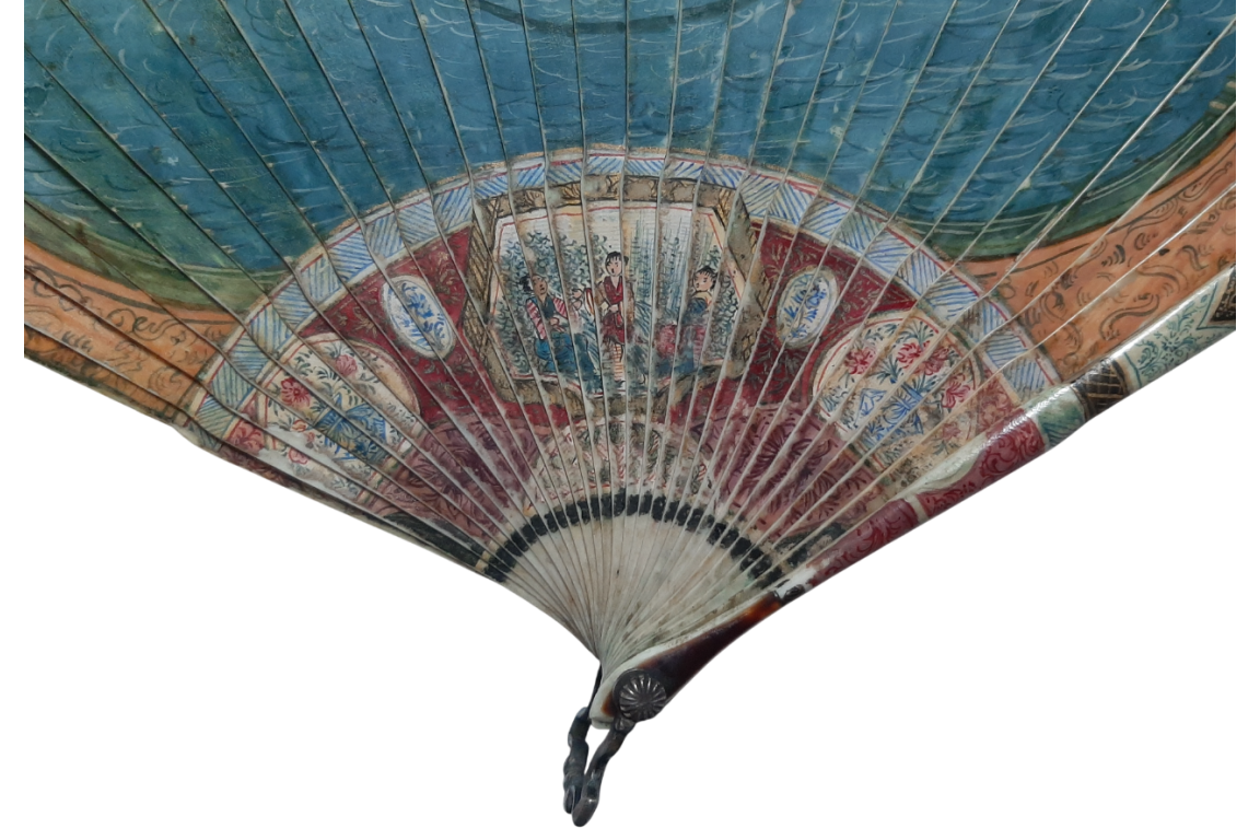 Cows and goat, early 18th century fan