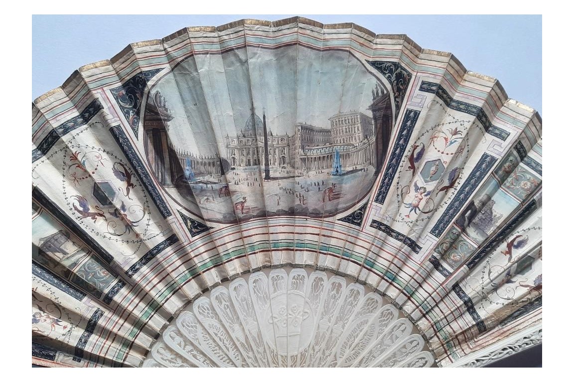PIazza San Pietro, Grand Tour fan, circa 1790