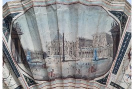 Piazza san Pietro, éventail du Grand Tour vers 1790