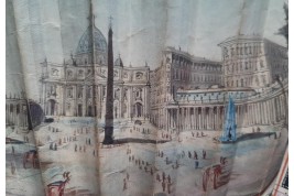 Piazza san Pietro, éventail du Grand Tour vers 1790