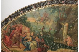 Persée délivrant Andromède, éventail vernis Martin vers 1700-1720