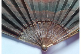 The eruption of Vesuvius, souvenir fan from the Grand Tour circa 1822