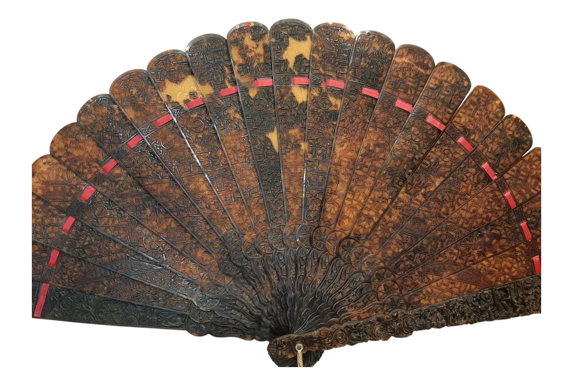 Chinese tortoisehell, 19th century fan