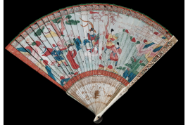 La cavalière, éventail chinois vers 1700-1720