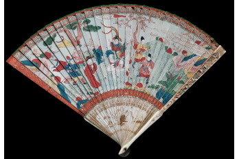 La cavalière, éventail chinois vers 1700-1720