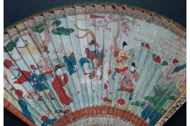 The horsewoman, Chinese fan, circa 1700–1720